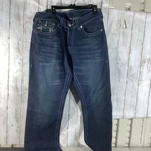 cowgirl argyle boho cozy grandpa dad Jeans Men size 38 minimalist normcore - Picture 2 of 5